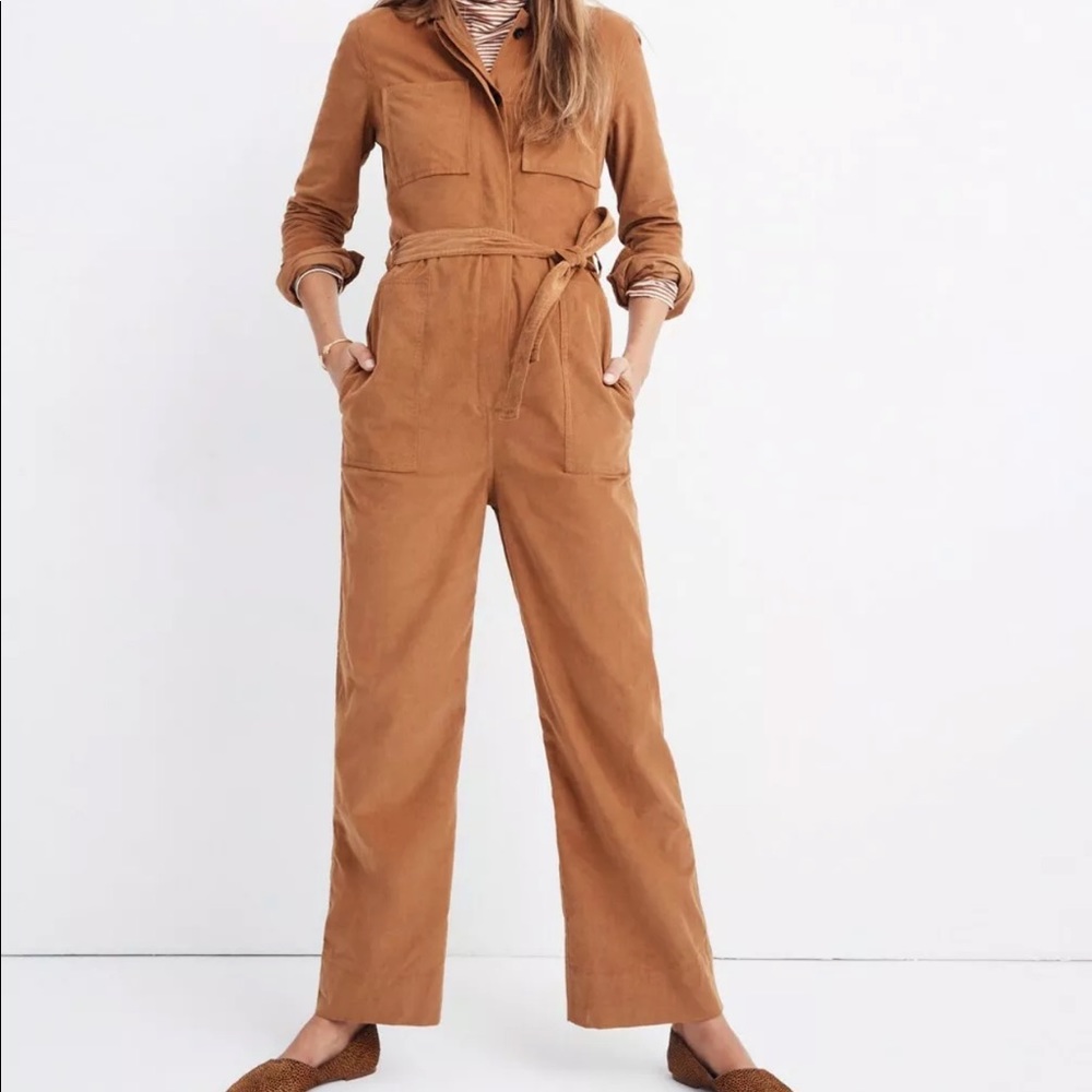 Madewell corduroy belted jumpsuit size 0